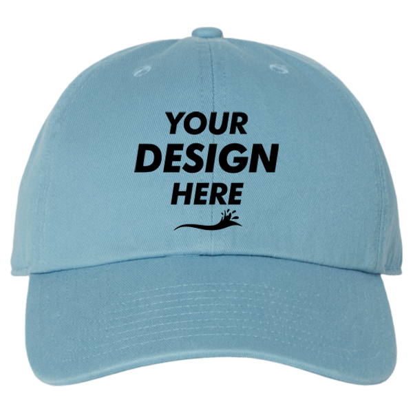 47 Brand Clean Up Cap, Columbia Blue, Front view, Mockup