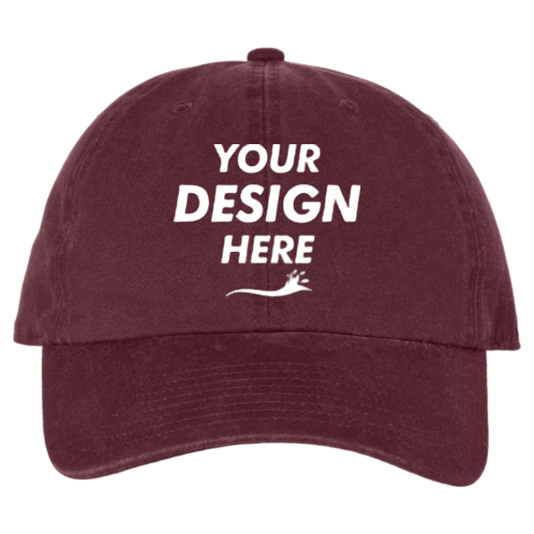 47 Brand Clean Up Cap, Dark Maroon, Front view, Mockup