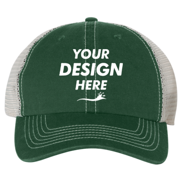 47 Brand Trawler Cap, Dark Green / Stone, Front view, Mockup