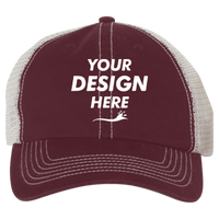 47 Brand Trawler Cap, Dark Maroon / Stone, Front view, Mockup