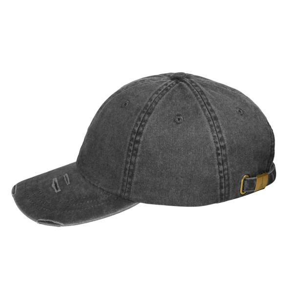 Adams Classic Pigment Distressed Cap, Black, Left Side view