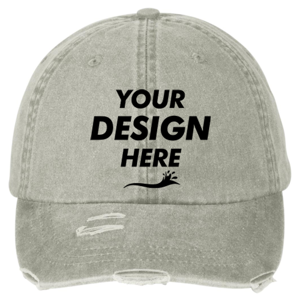 Adams Classic Pigment Distressed Cap, Stone, Front view, Mockup