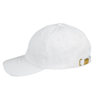 Adams Classic Pigment Distressed Cap, White, Left Side view
