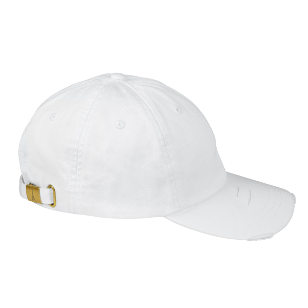 Adams Classic Pigment Distressed Cap, White, Right Side view