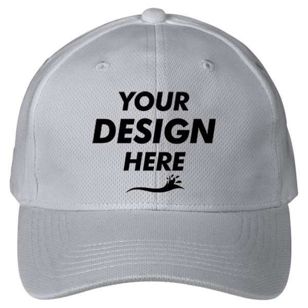 Adams Endurance Recycled Mesh Cap, Grey, Front view, Mockup
