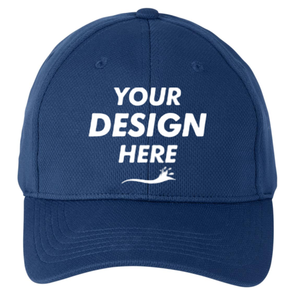 Adams Endurance Recycled Mesh Cap, Navy, Front view, Mockup