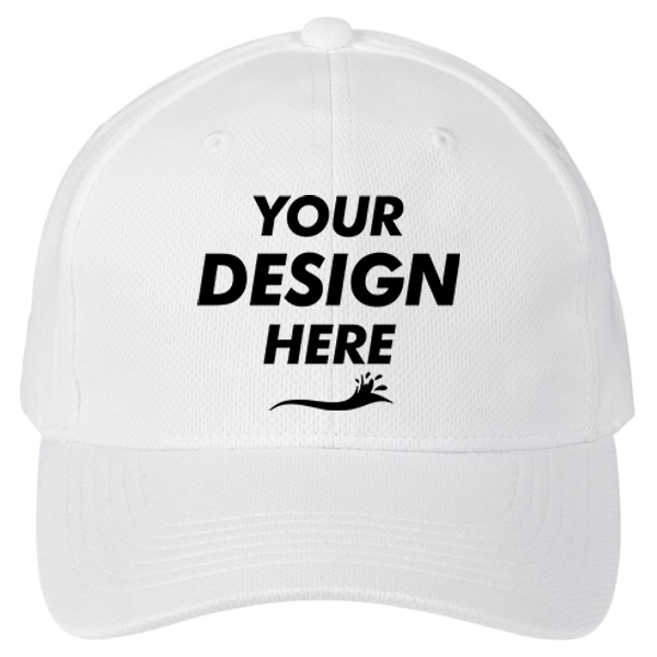 Adams Endurance Recycled Mesh Cap, White, Front view, Mockup