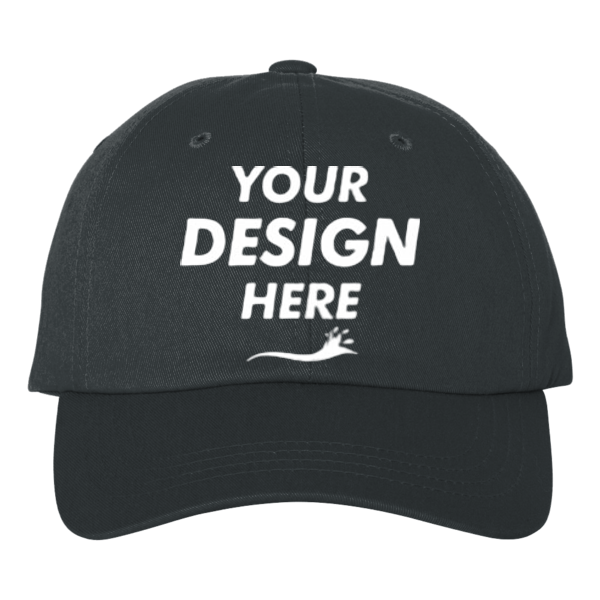 Adams Optimum II True Color Cap, Black, Front view, Mockup
