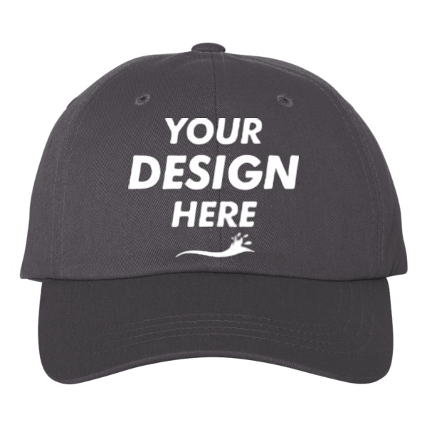 Adams Optimum II True Color Cap, Charcoal Grey, Front view, Mockup