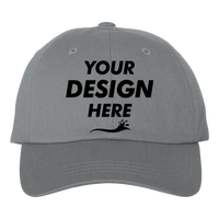 Adams Optimum II True Color Cap, Grey, Front view, Mockup
