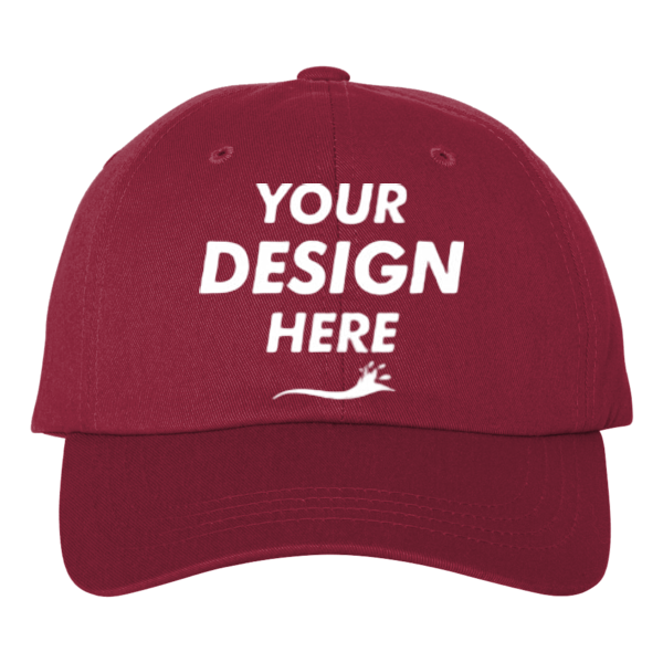 Adams Optimum II True Color Cap, Maroon, Front view, Mockup