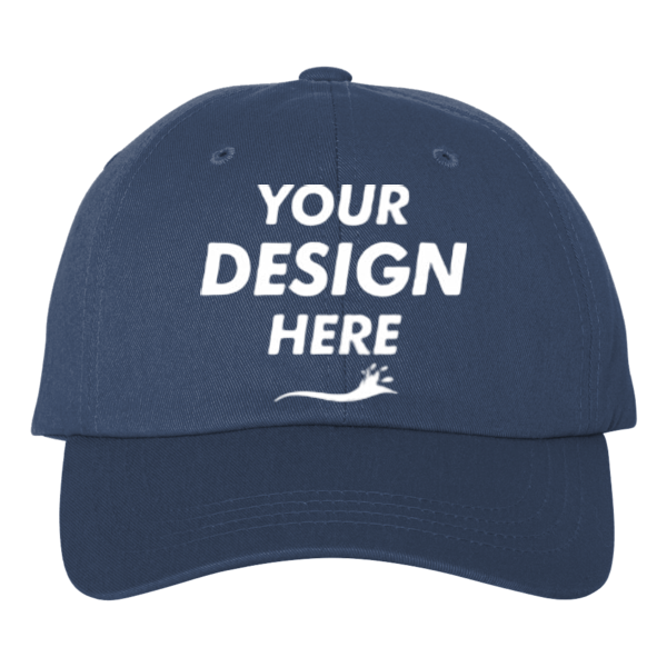 Adams Optimum II True Color Cap, Navy, Front view, Mockup