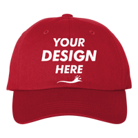 Adams Optimum II True Color Cap, Red, Front view, Mockup