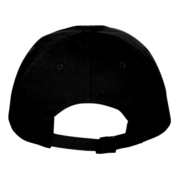 Adams Optimum Pigment-Dyed Dad Hat, Black / Black, Back view