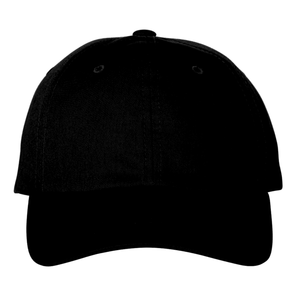 Adams Optimum Pigment-Dyed Dad Hat, Black / Black, Front view