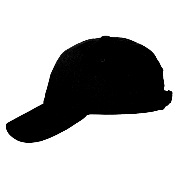 Adams Optimum Pigment-Dyed Dad Hat, Black / Black, Left Side view
