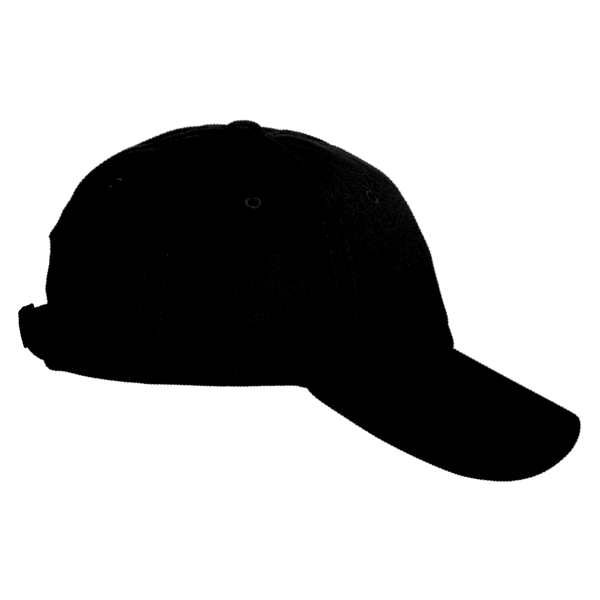 Adams Optimum Pigment-Dyed Dad Hat, Black / Black, Right Side view