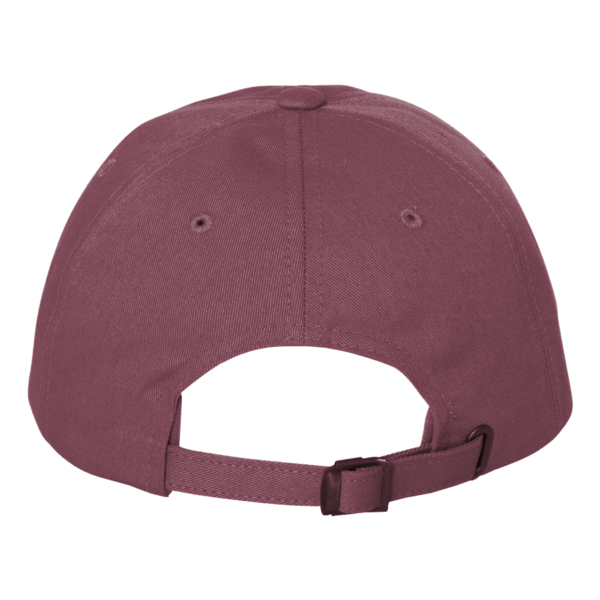 Adams Optimum Pigment-Dyed Dad Hat, Burgundy / Burgundy, Back view
