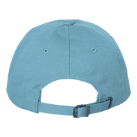 Adams Optimum Pigment-Dyed Dad Hat, Caribbean Blue / Caribbean Blue, Back view