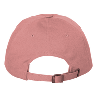 Adams Optimum Pigment-Dyed Dad Hat, Coral / Coral, Back view