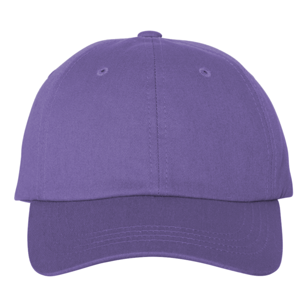 Adams Optimum Pigment-Dyed Dad Hat, Grape / Grape, Front view