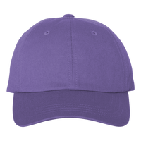 Adams Optimum Pigment-Dyed Dad Hat, Grape / Grape, Front view