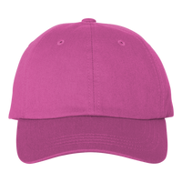 Adams Optimum Pigment-Dyed Dad Hat, Neon Pink / Neon Pink, Front view