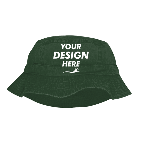 Adams Vacationer Bucket Hat, Forest Green, Front view, Mockup