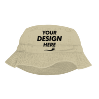 Adams Vacationer Bucket Hat, Khaki, Front view, Mockup