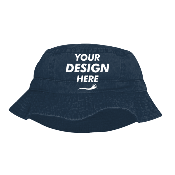 Adams Vacationer Bucket Hat, Navy Tie Dye, Front view, Mockup