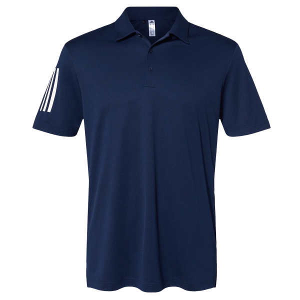 Adidas Floating 3-Stripes Polo, Team Navy Blue / White, Front view