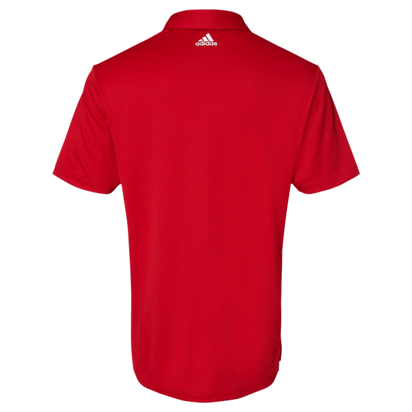 Adidas Floating 3-Stripes Polo, Team Power Red / White, Back view