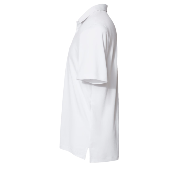 Adidas Floating 3-Stripes Polo, White / Black, Left Sleeve view