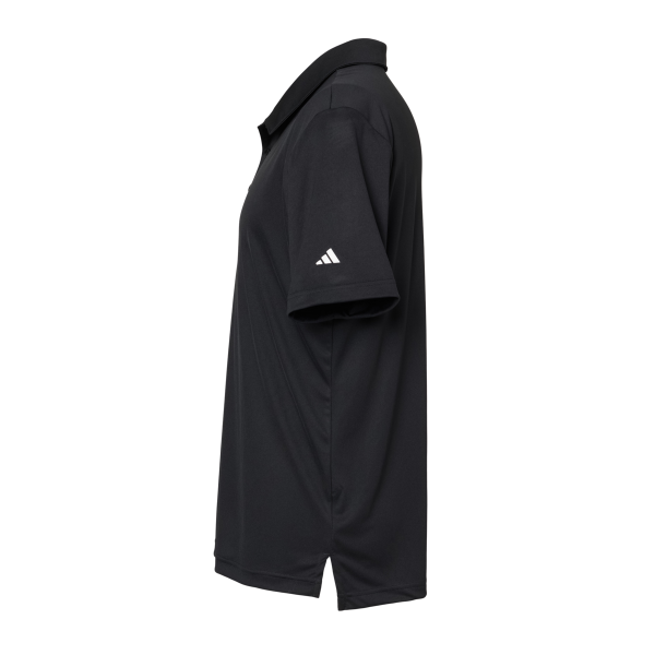 Adidas Men's 3-Stripes Chest Polo, Black / White, Left Sleeve view