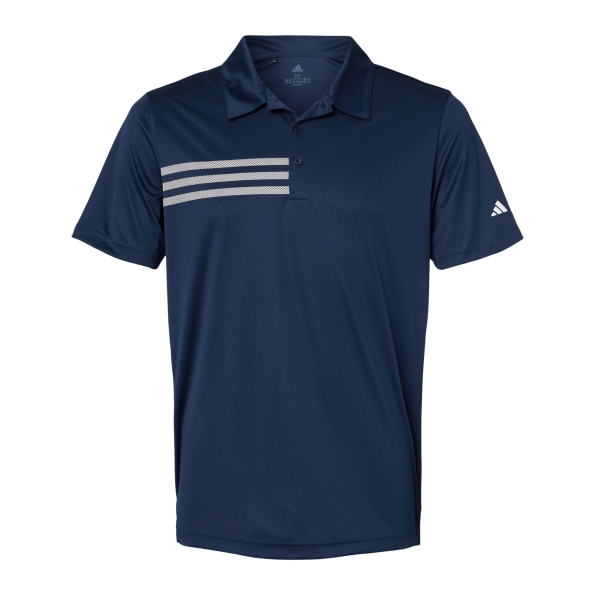 Adidas Men's 3-Stripes Chest Polo, Collegiate Navy / White, Front view