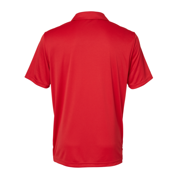 Adidas Men's 3-Stripes Chest Polo, Collegiate Red / Black, Back view