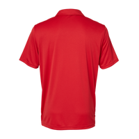 Adidas Men's 3-Stripes Chest Polo, Collegiate Red / Black, Back view