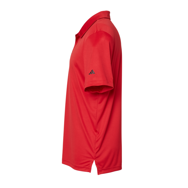 Adidas Men's 3-Stripes Chest Polo, Collegiate Red / Black, Left Sleeve view