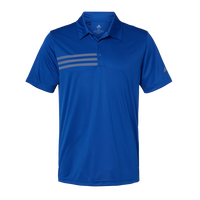 Adidas Men's 3-Stripes Chest Polo, Collegiate Royal / Grey Three, Front view