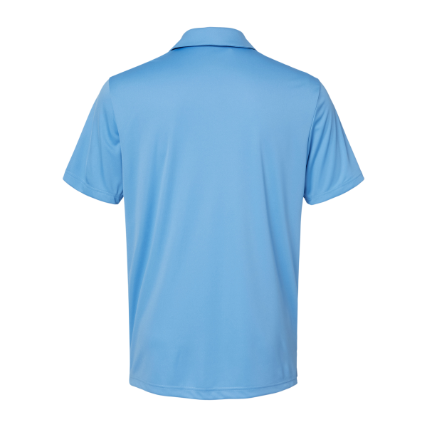 Adidas Men's 3-Stripes Chest Polo, Lucky Blue / White, Back view