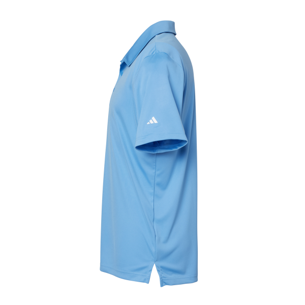 Adidas Men's 3-Stripes Chest Polo, Lucky Blue / White, Left Sleeve view
