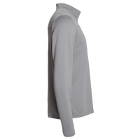Adidas Men's 3-Stripes Double-Knit Quarter-Zip Pullover, Grey Three / White, Right Sleeve view