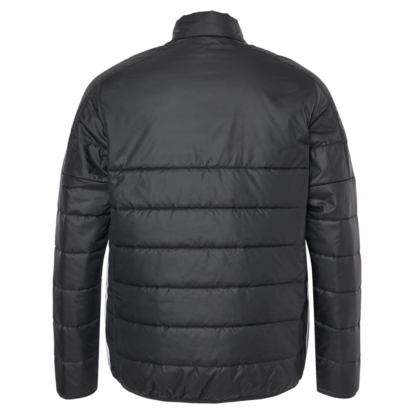 Adidas Men's 3-Stripes Puffer Full-Zip Jacket, Black, Back view