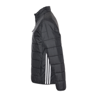 Adidas Men's 3-Stripes Puffer Full-Zip Jacket, Black, Left Sleeve view