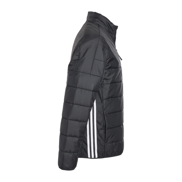 Adidas Men's 3-Stripes Puffer Full-Zip Jacket, Black, Right Sleeve view
