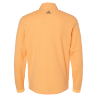 Adidas Men's 3-Stripes Quarter-Zip Sweater Pullover, Acid Orange Melange, Back view