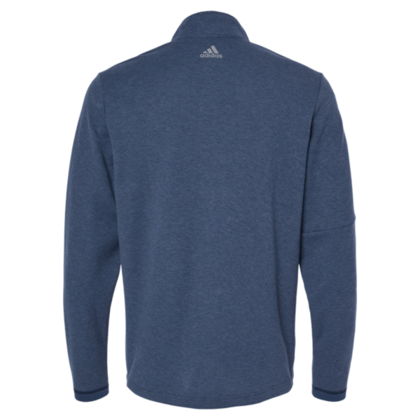 Adidas Men's 3-Stripes Quarter-Zip Sweater Pullover, Collegiate Navy Melange, Back view