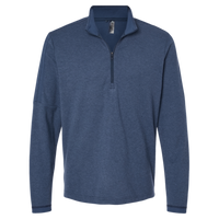 Adidas Men's 3-Stripes Quarter-Zip Sweater Pullover, Collegiate Navy Melange, Front view