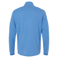 Adidas Men's 3-Stripes Quarter-Zip Sweater Pullover, Focus Blue Melange, Back view