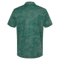 Adidas Men's All Over Camo Print Polo, Green Oxide, Back view